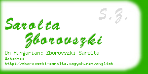 sarolta zborovszki business card